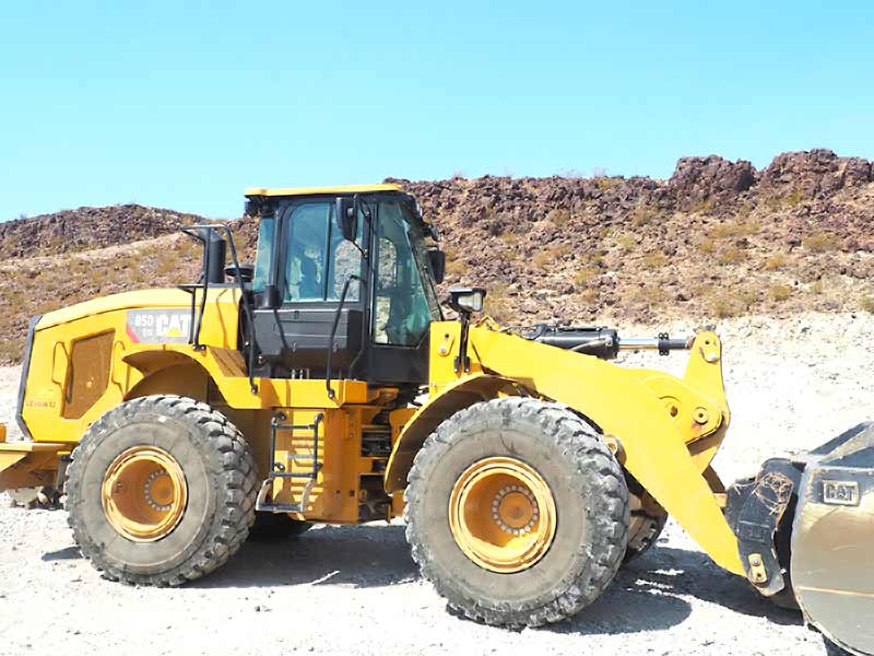 A wheel loader working a Southern Nevada site