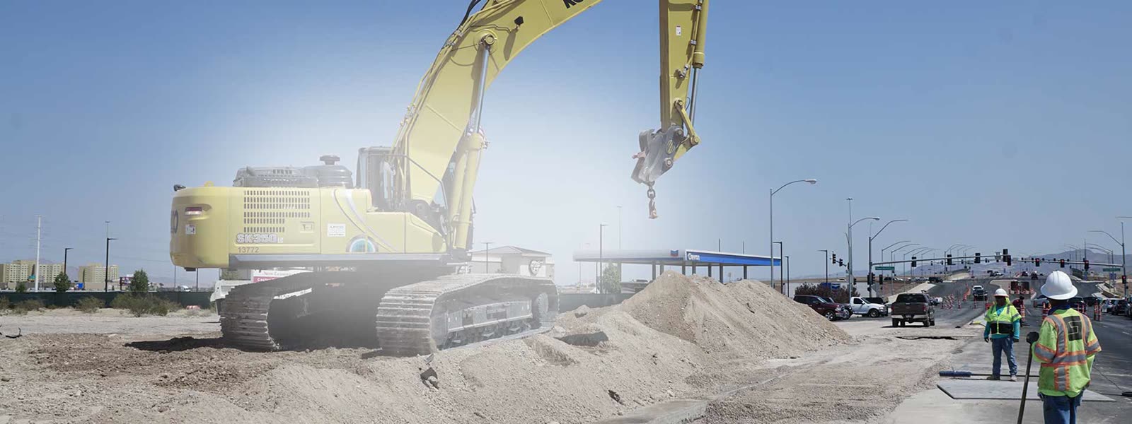 Excavation underway on a Southern Nevada roadway project